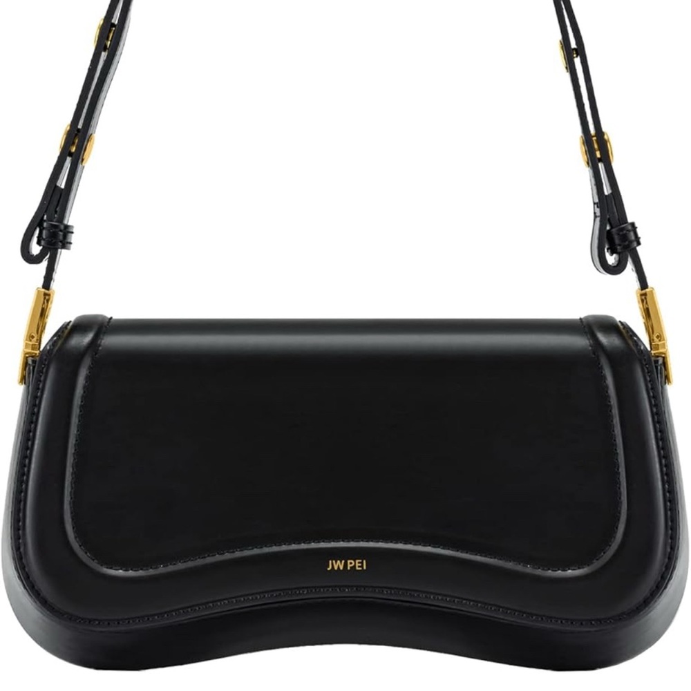 JW PEI Joy - Black Convertible Shoulder Bag Crossbody Bag with Gold Hardware